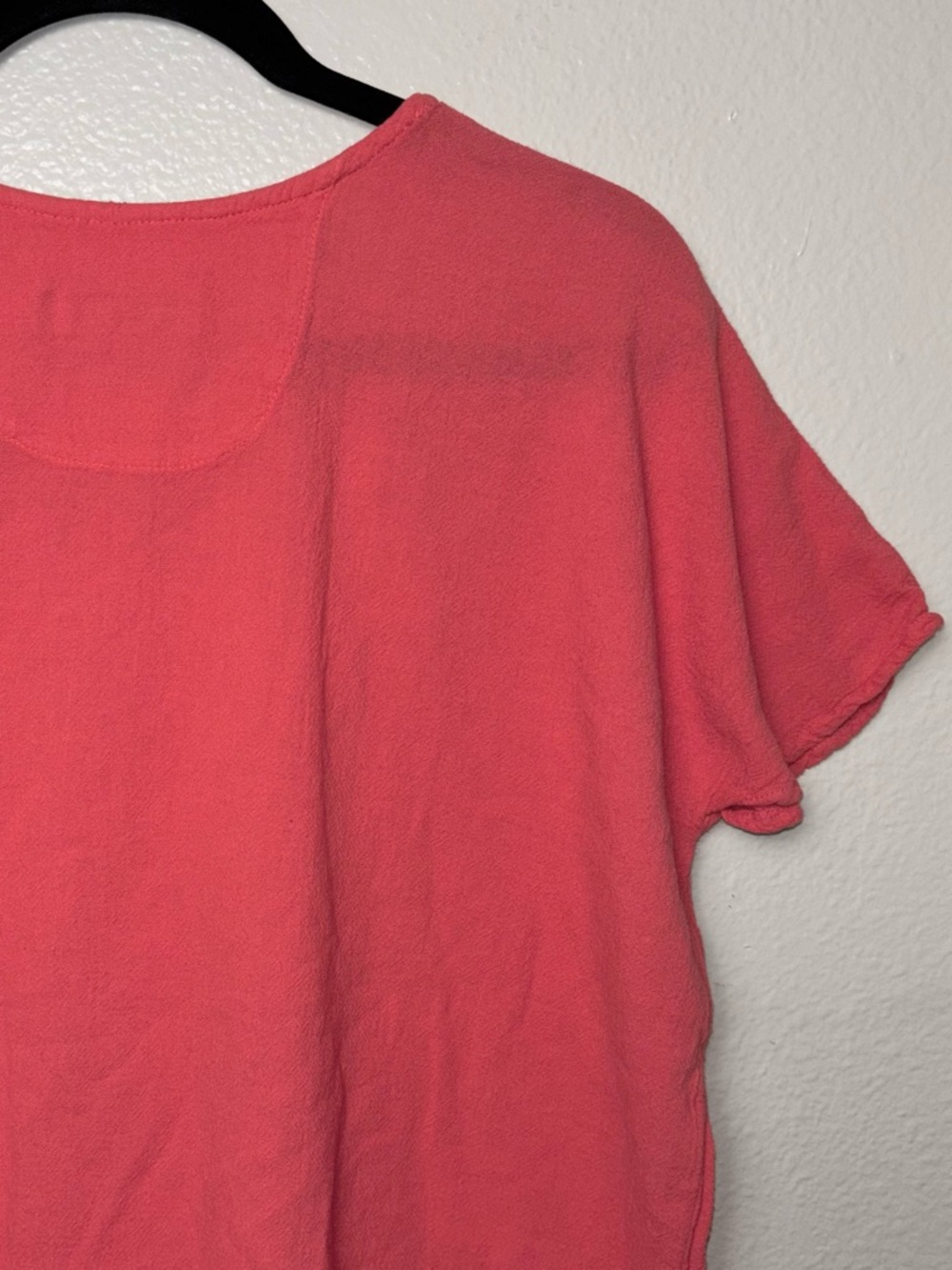 Manta del lago hand embroidered top dolman sleeves woman's size large coral - Picture 11 of 12